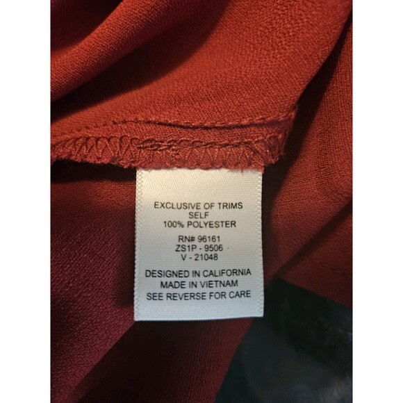 Be You Be Free Bebop Solid Burgandy Summer dress/coverup Size Junior XL NWT - Picture 3 of 5